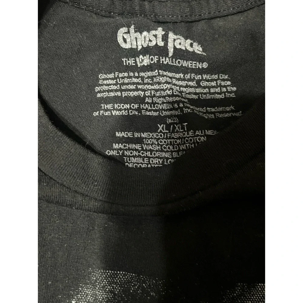 Ghostface Graphic T Shirt Black Horror Movie Tee Size XL Scream Moon Print - Picture 3 of 4